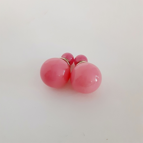 Signaturals Jewelry - Barbie Style Earrings Signaturals Pink Double Ball Stud Earrings for Women
